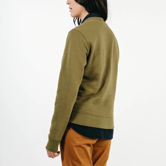NWT B&B Linnton Crew Sweatshirt in Olive - Picture 4 of 13